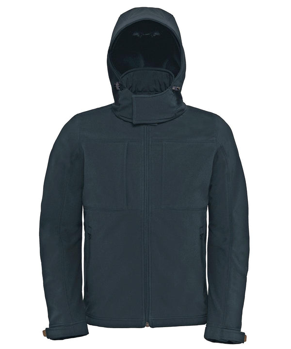 Dark Grey - B&C Hooded softshell /men Jackets B&C Collection Jackets & Coats, Must Haves, Plus Sizes, Softshells Schoolwear Centres