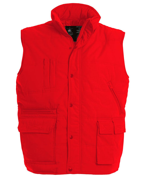 Red* - B&C Bodywarmer explorer Body Warmers B&C Collection Gilets and Bodywarmers, Jackets & Coats, Plus Sizes Schoolwear Centres