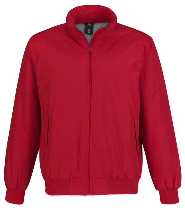 Red/Warm Grey Lining - B&C Crew bomber /men Jackets B&C Collection Jackets & Coats, Plus Sizes Schoolwear Centres