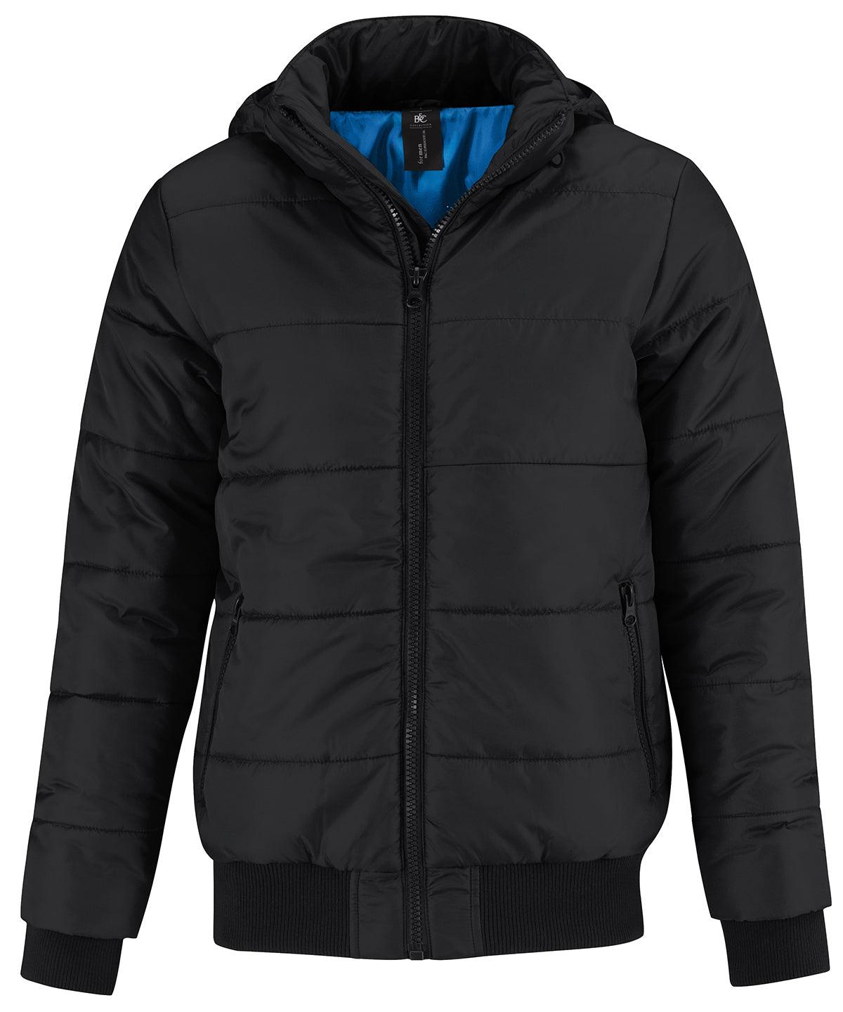 Black/Cobalt Blue Lining - B&C Superhood /men Jackets B&C Collection Hyperbrights and Neons, Jackets & Coats, Padded & Insulation, Plus Sizes Schoolwear Centres