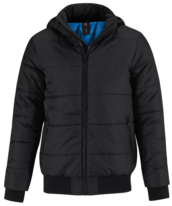 Black/Cobalt Blue Lining - B&C Superhood /men Jackets B&C Collection Hyperbrights and Neons, Jackets & Coats, Padded & Insulation, Plus Sizes Schoolwear Centres