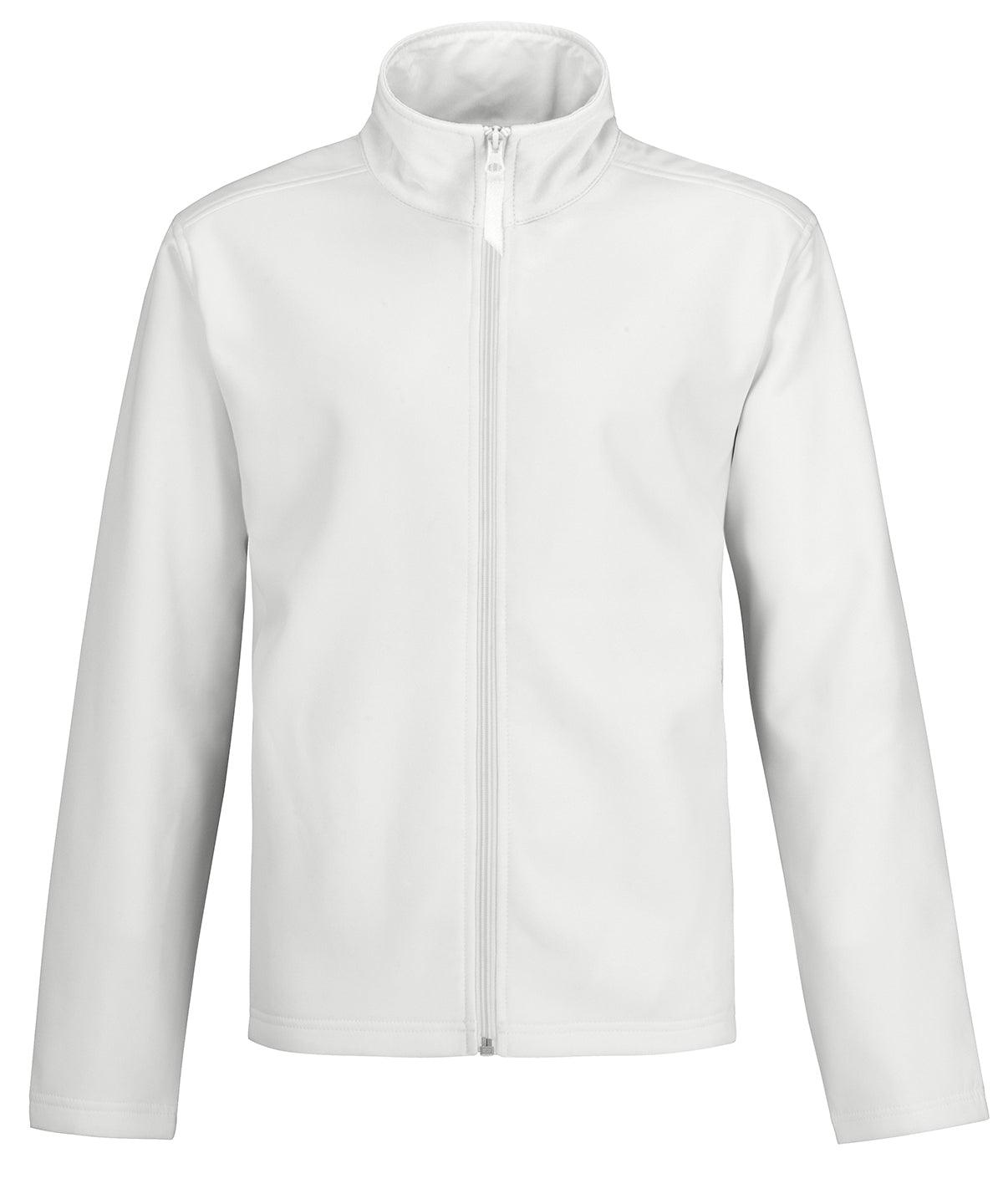 White/White Lining - B&C ID.701 Softshell jacket /men Jackets B&C Collection Hyperbrights and Neons, Jackets & Coats, Must Haves, Plus Sizes, Softshells, Workwear Schoolwear Centres