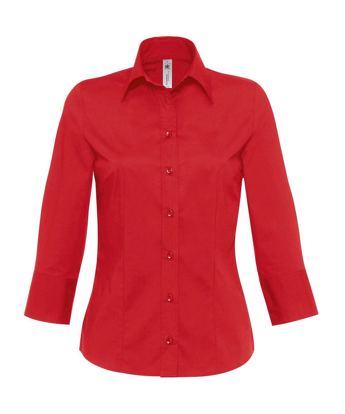 Deep Red - B&C Milano /women Blouses B&C Collection Raladeal - Recently Added, Shirts & Blouses, Women's Fashion, Workwear Schoolwear Centres