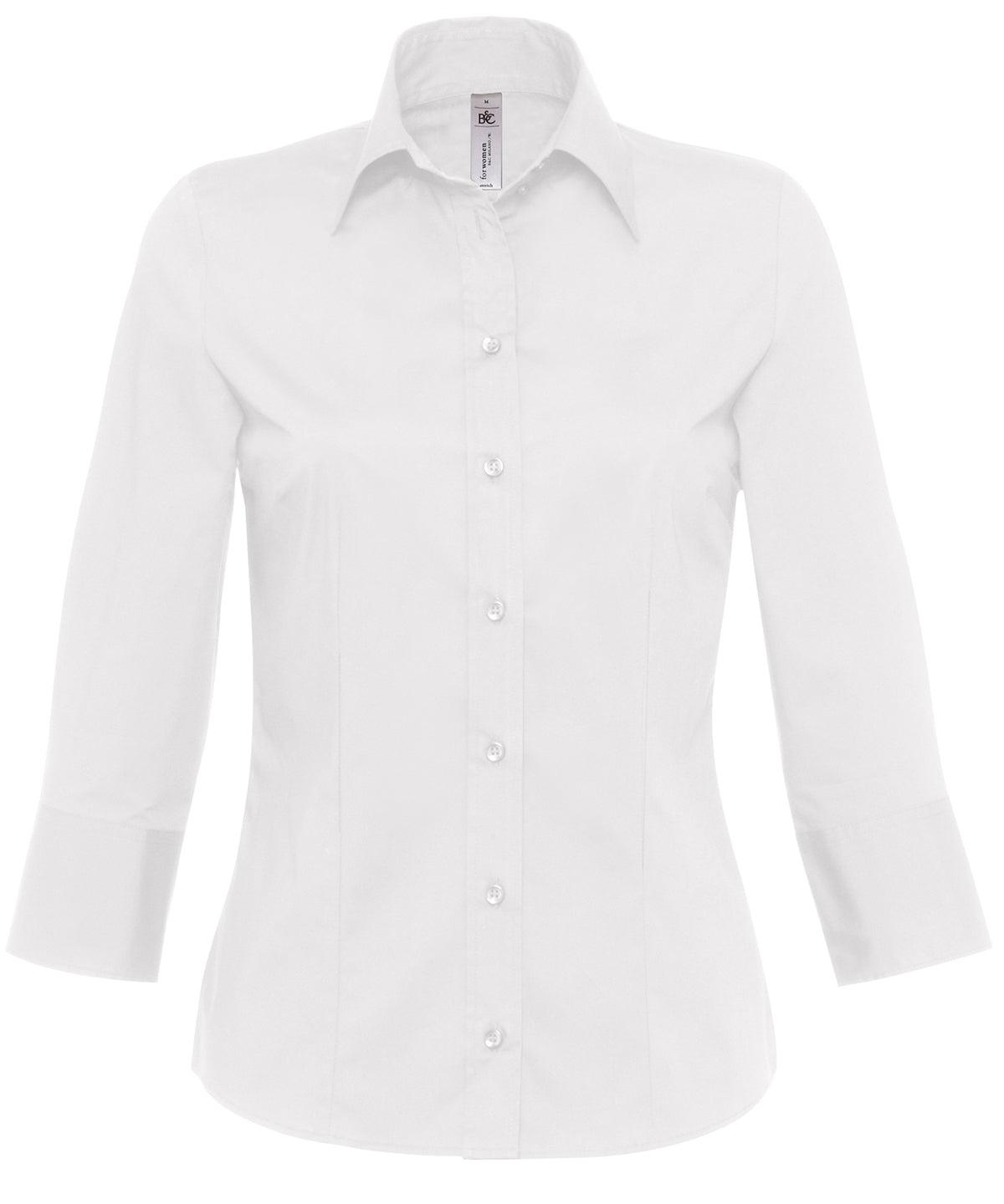 White - B&C Milano /women Blouses B&C Collection Raladeal - Recently Added, Shirts & Blouses, Women's Fashion, Workwear Schoolwear Centres