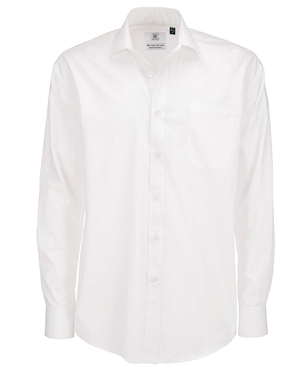 White - B&C Smart long sleeve /men Shirts B&C Collection Plus Sizes, Raladeal - Recently Added, Shirts & Blouses Schoolwear Centres