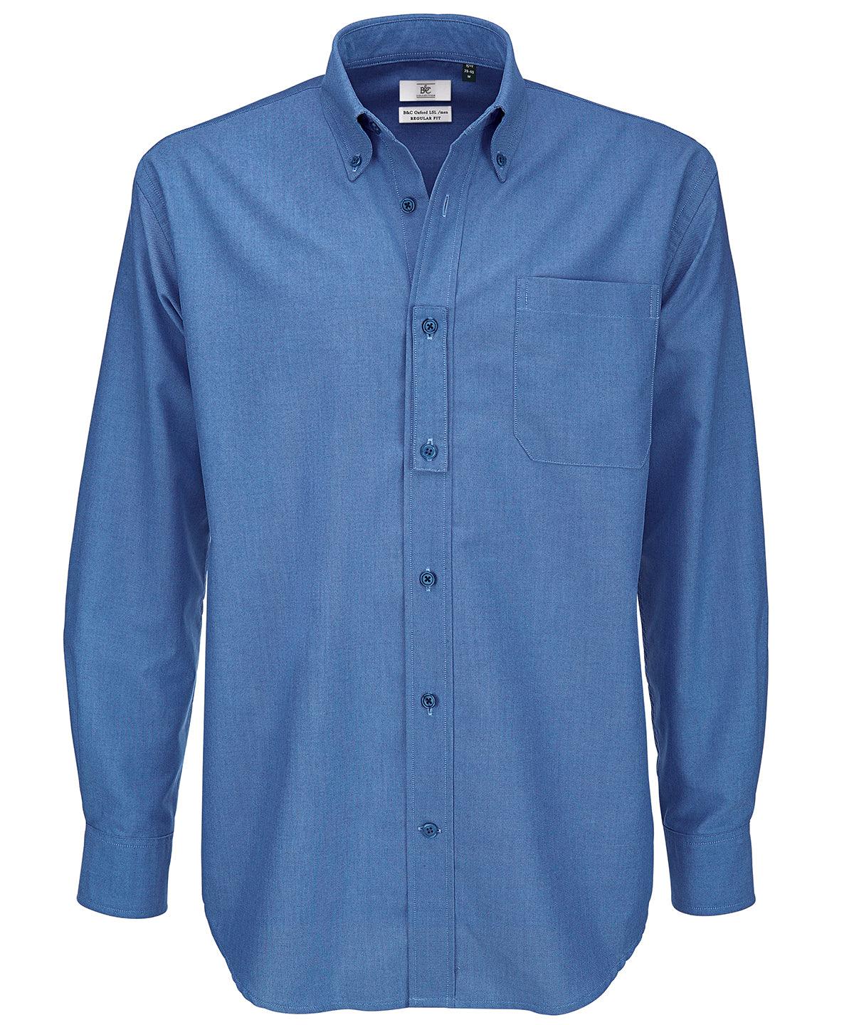 Blue Chip - B&C Oxford long sleeve /men Shirts B&C Collection Must Haves, Plus Sizes, Raladeal - Recently Added, Safe to wash at 60 degrees, Shirts & Blouses, Workwear Schoolwear Centres