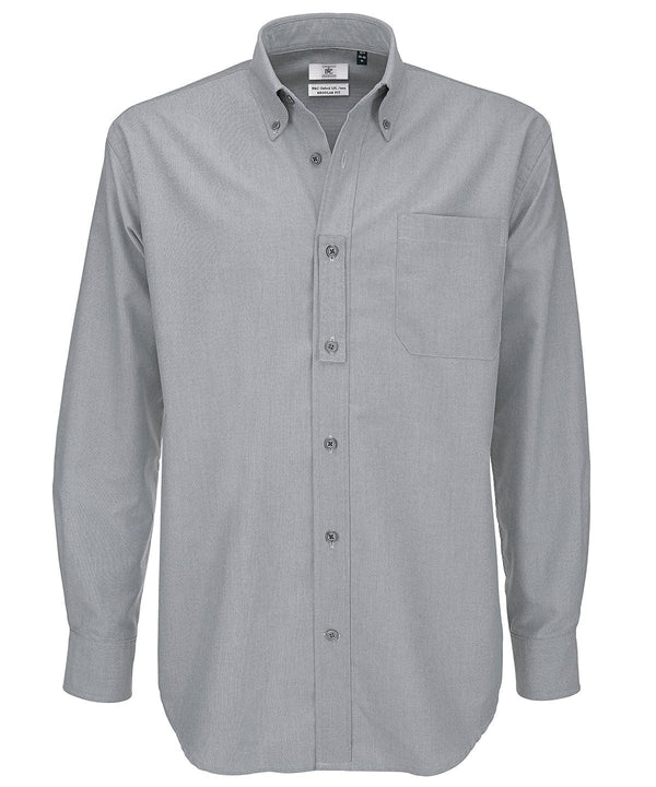 Silver Moon - B&C Oxford long sleeve /men Shirts B&C Collection Must Haves, Plus Sizes, Raladeal - Recently Added, Safe to wash at 60 degrees, Shirts & Blouses, Workwear Schoolwear Centres