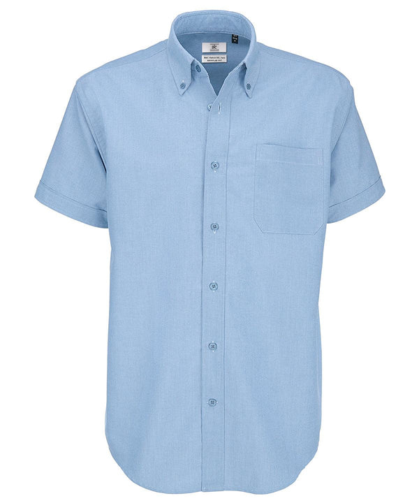 Oxford Blue - B&C Oxford short sleeve /men Shirts B&C Collection Must Haves, Plus Sizes, Raladeal - Recently Added, Safe to wash at 60 degrees, Shirts & Blouses, Workwear Schoolwear Centres