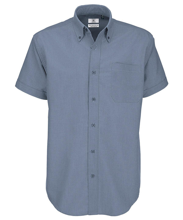 Silver Moon - B&C Oxford short sleeve /men Shirts B&C Collection Must Haves, Plus Sizes, Raladeal - Recently Added, Safe to wash at 60 degrees, Shirts & Blouses, Workwear Schoolwear Centres