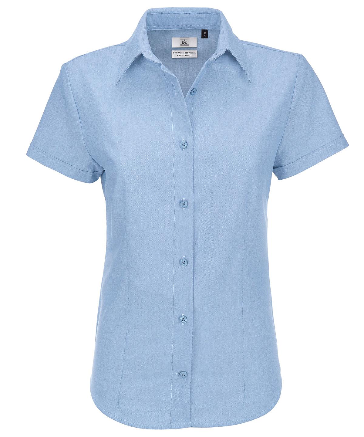 Oxford Blue - B&C Oxford short sleeve /women Blouses B&C Collection Plus Sizes, Raladeal - Recently Added, Safe to wash at 60 degrees, Shirts & Blouses, Women's Fashion, Workwear Schoolwear Centres