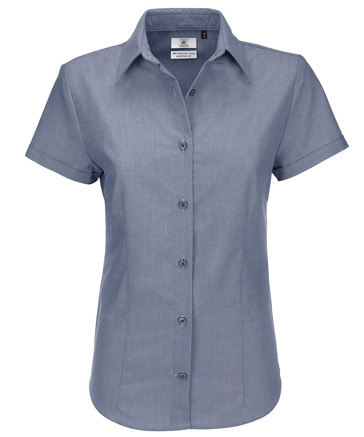 Silver Moon - B&C Oxford short sleeve /women Blouses B&C Collection Plus Sizes, Raladeal - Recently Added, Safe to wash at 60 degrees, Shirts & Blouses, Women's Fashion, Workwear Schoolwear Centres