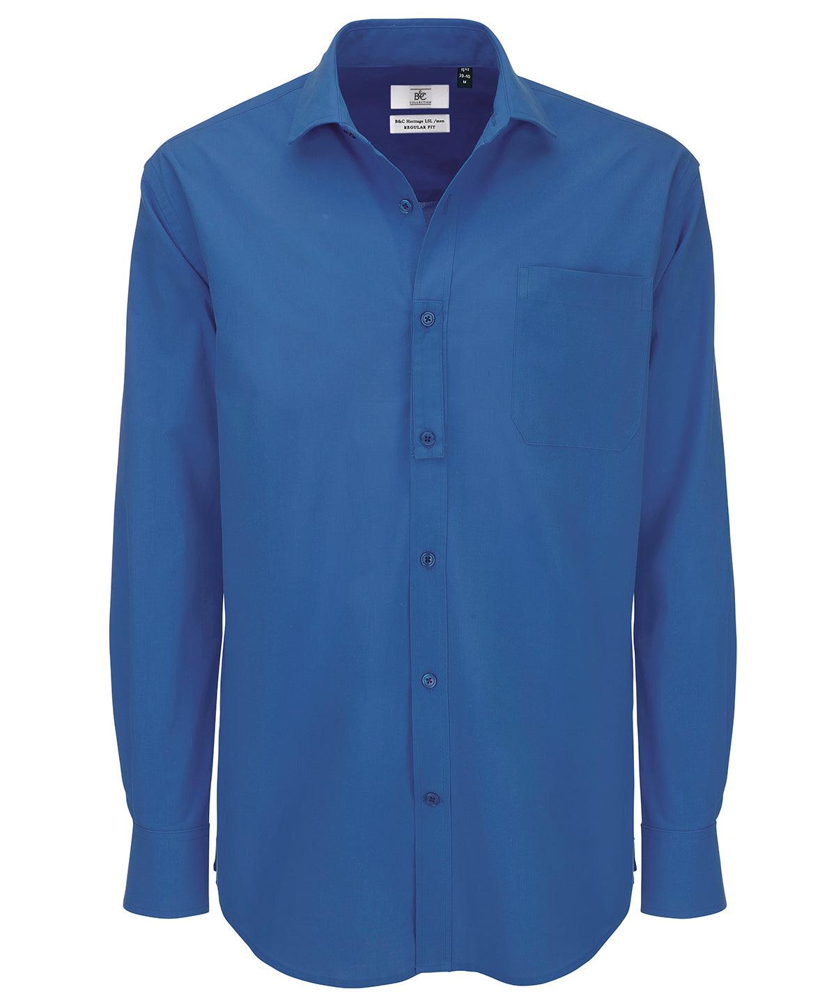 Blue Chip - B&C Heritage long sleeve /men Shirts B&C Collection Plus Sizes, Raladeal - Recently Added, Shirts & Blouses Schoolwear Centres