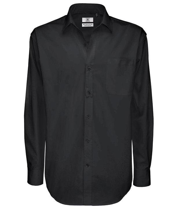Black - B&C Sharp long sleeve /men Shirts B&C Collection Plus Sizes, Raladeal - Recently Added, Shirts & Blouses Schoolwear Centres