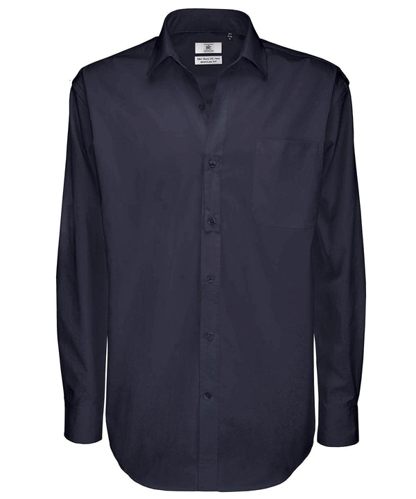 Navy - B&C Sharp long sleeve /men Shirts B&C Collection Plus Sizes, Raladeal - Recently Added, Shirts & Blouses Schoolwear Centres