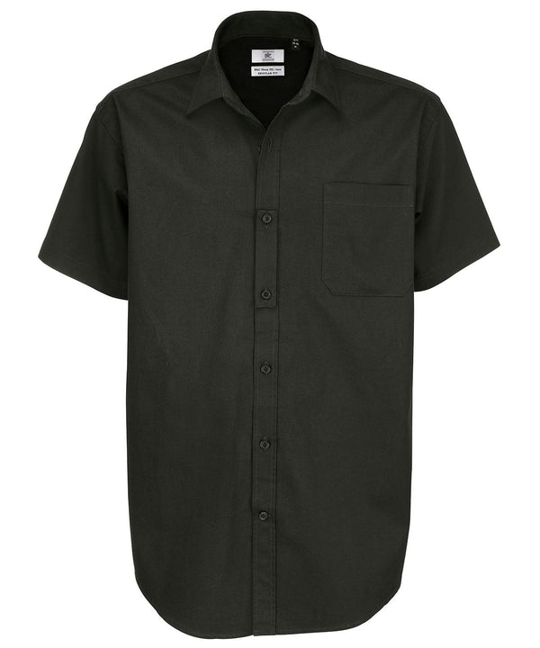 Black - B&C Sharp short sleeve /men Shirts B&C Collection Plus Sizes, Raladeal - Recently Added, Shirts & Blouses Schoolwear Centres