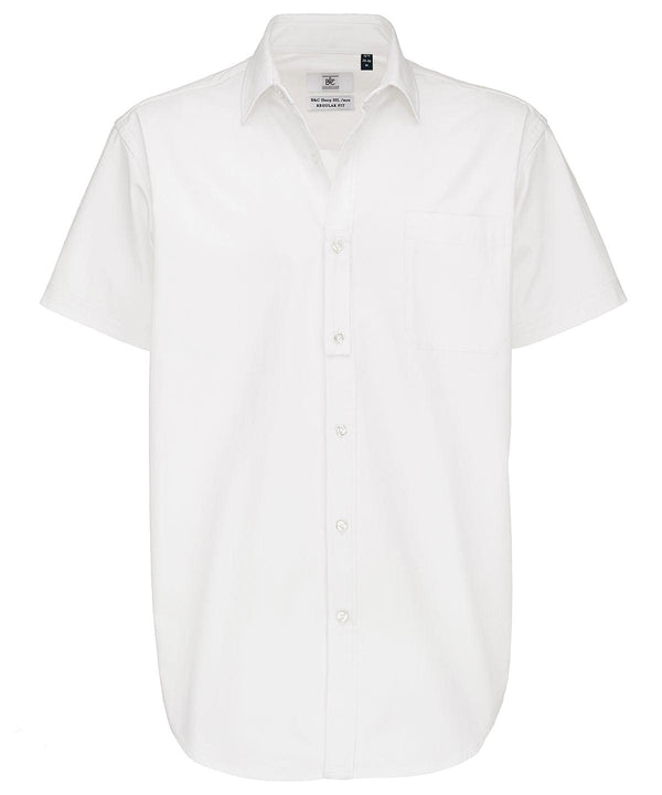 White - B&C Sharp short sleeve /men Shirts B&C Collection Plus Sizes, Raladeal - Recently Added, Shirts & Blouses Schoolwear Centres