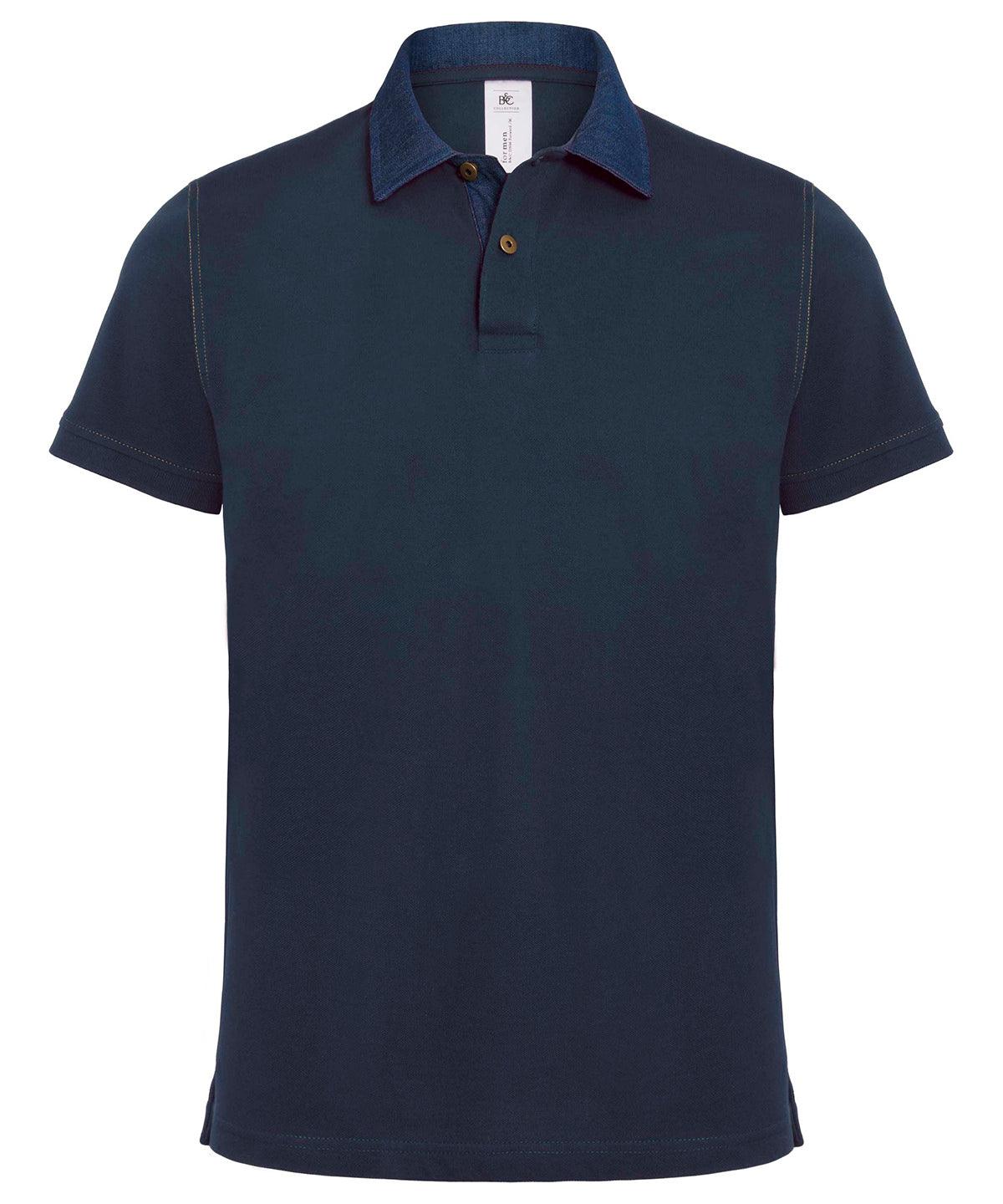 Denim/Navy - B&C DNM forward /men Polos B&C Collection Polos & Casual, Raladeal - Recently Added Schoolwear Centres