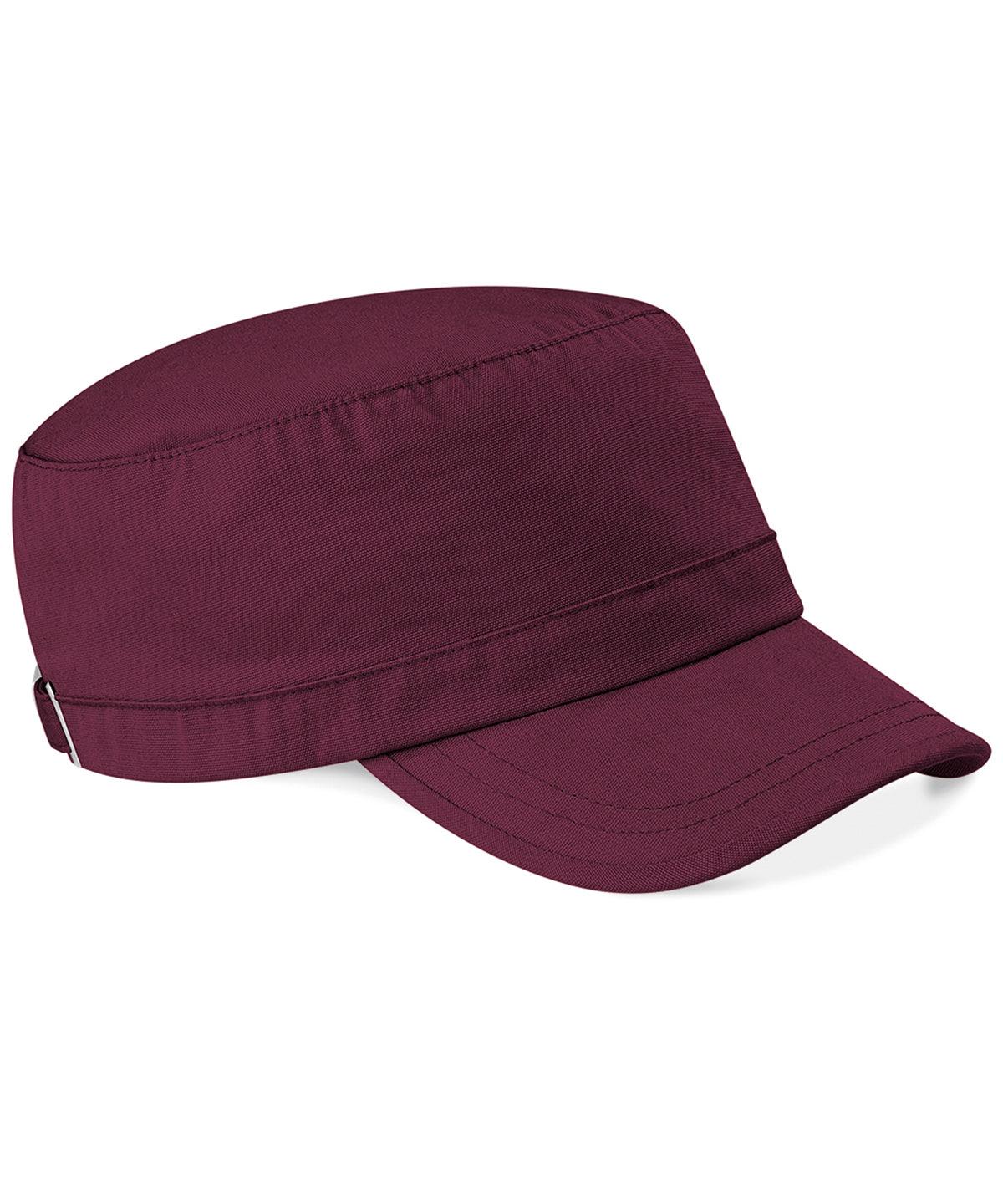 Burgundy - Army cap Caps Beechfield Headwear Schoolwear Centres