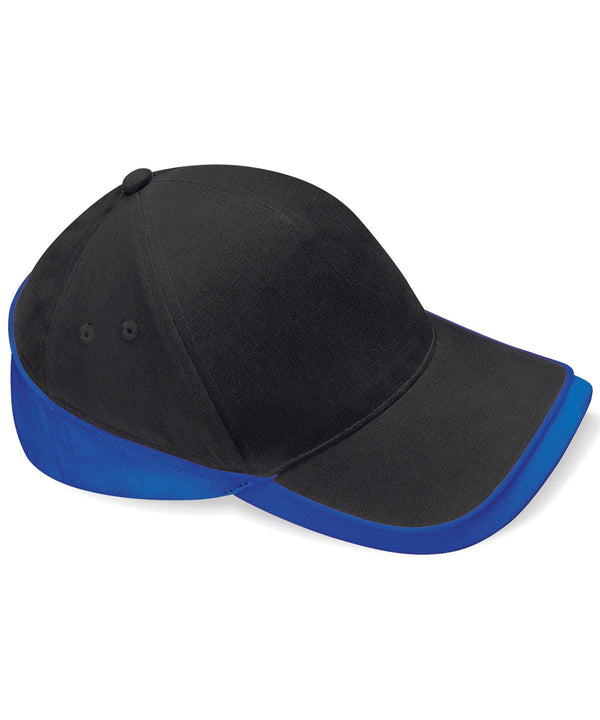 Black/Bright Royal - Teamwear competition cap Caps Beechfield Headwear, Must Haves, New Colours For 2022 Schoolwear Centres