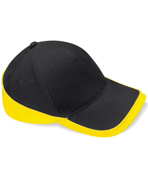 Black/Yellow - Teamwear competition cap Caps Beechfield Headwear, Must Haves, New Colours For 2022 Schoolwear Centres
