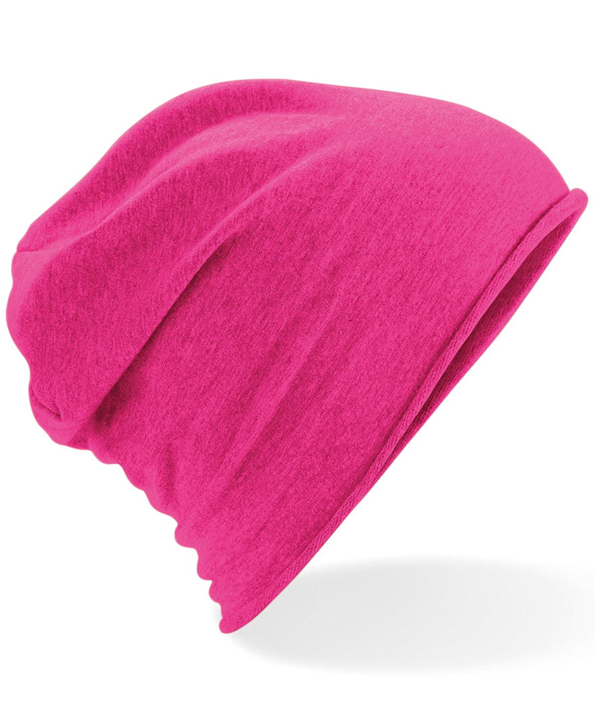 Fuchsia - Jersey beanie Hats Beechfield Headwear, Winter Essentials Schoolwear Centres