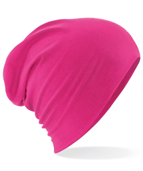 Fuchsia - Hemsedal cotton slouch beanie Hats Beechfield Headwear, Rebrandable, Winter Essentials Schoolwear Centres