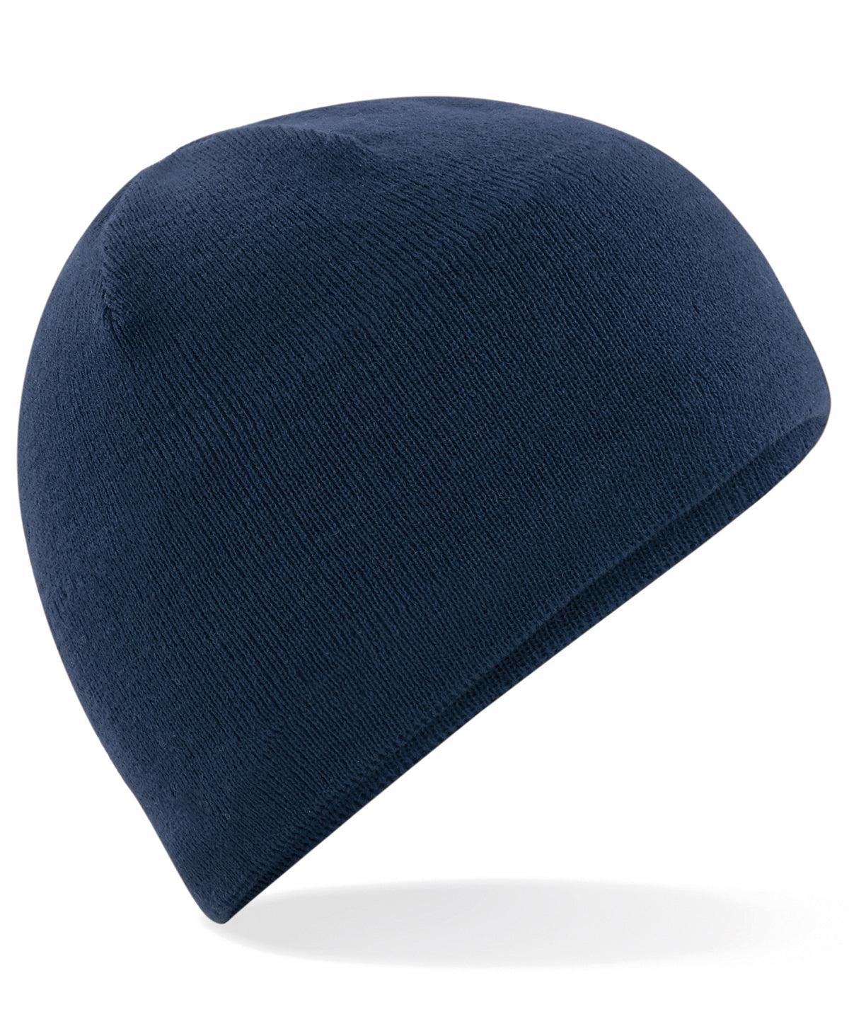 French Navy - Active performance beanie Hats Beechfield Headwear, Rebrandable, Winter Essentials Schoolwear Centres