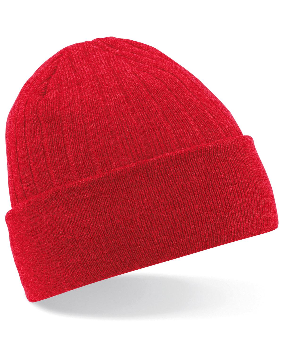 Classic Red - Thinsulate™ beanie Hats Beechfield Headwear, Knitwear, Must Haves, Winter Essentials Schoolwear Centres