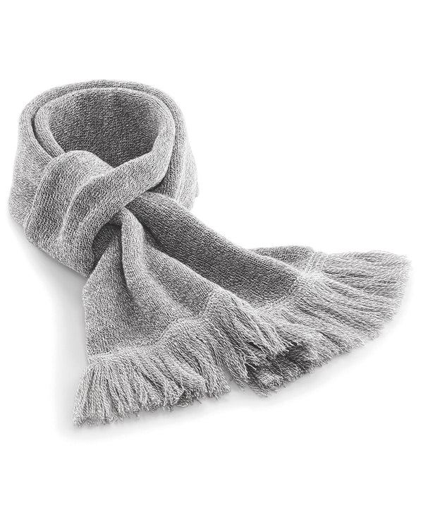 Heather Grey - Classic knitted scarf Scarves Beechfield Gifting & Accessories, Knitwear, Rebrandable, Winter Essentials Schoolwear Centres