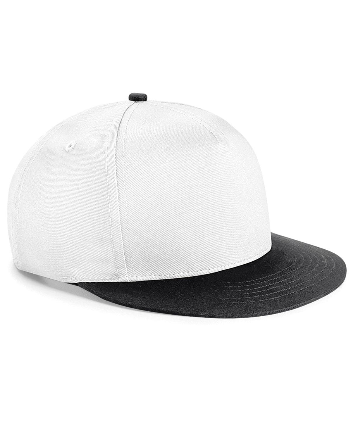 White/Black - Youth snapback Caps Beechfield Headwear, Junior, Rebrandable Schoolwear Centres