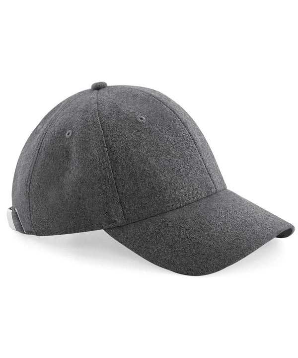 Grey - Melton wool 6-panel cap Caps Beechfield Headwear, Rebrandable Schoolwear Centres