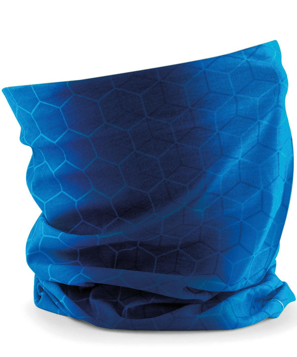 Geo Blue - Morf® geometric Snoods Beechfield Headwear, Personal Protection Schoolwear Centres