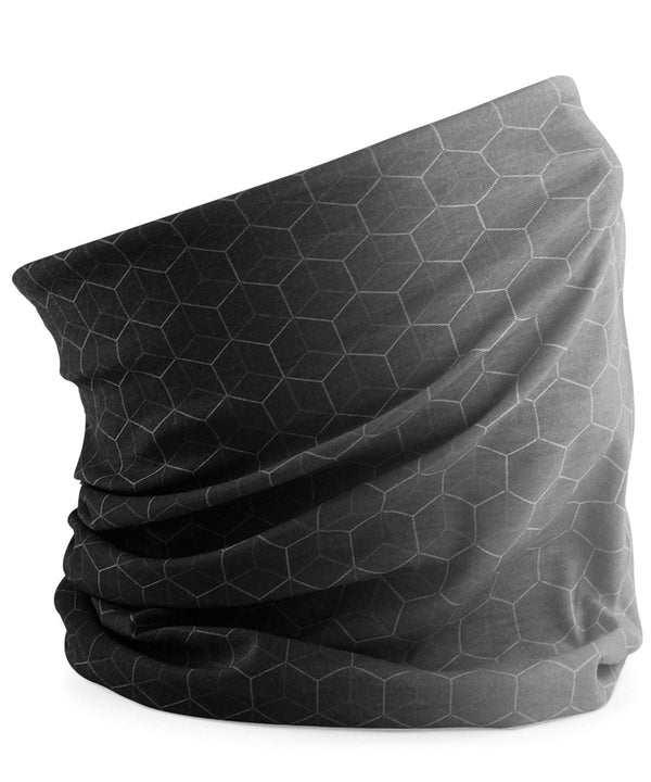 Geo Grey - Morf® geometric Snoods Beechfield Headwear, Personal Protection Schoolwear Centres