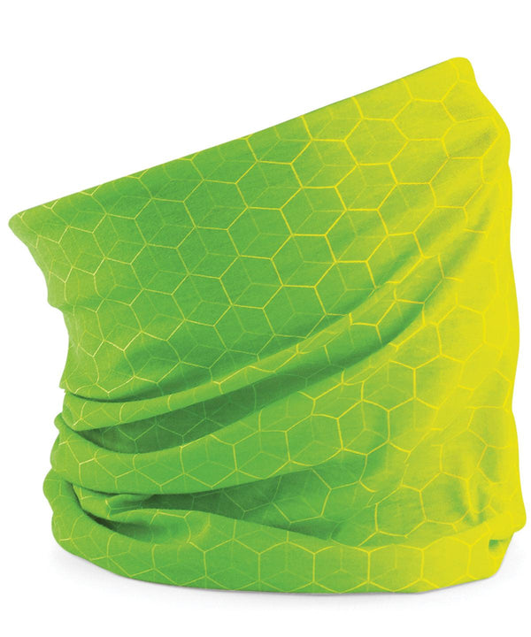Geo Lime - Morf® geometric Snoods Beechfield Headwear, Personal Protection Schoolwear Centres