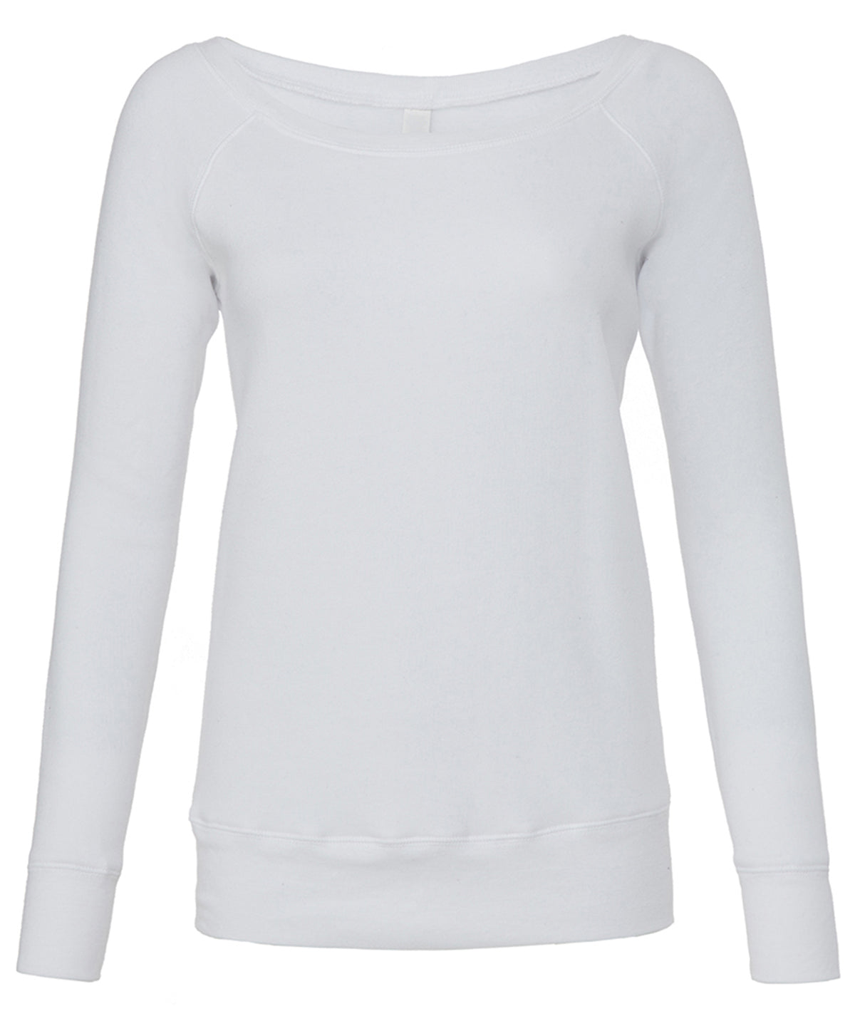 Sponge fleece wide neck sweatshirt