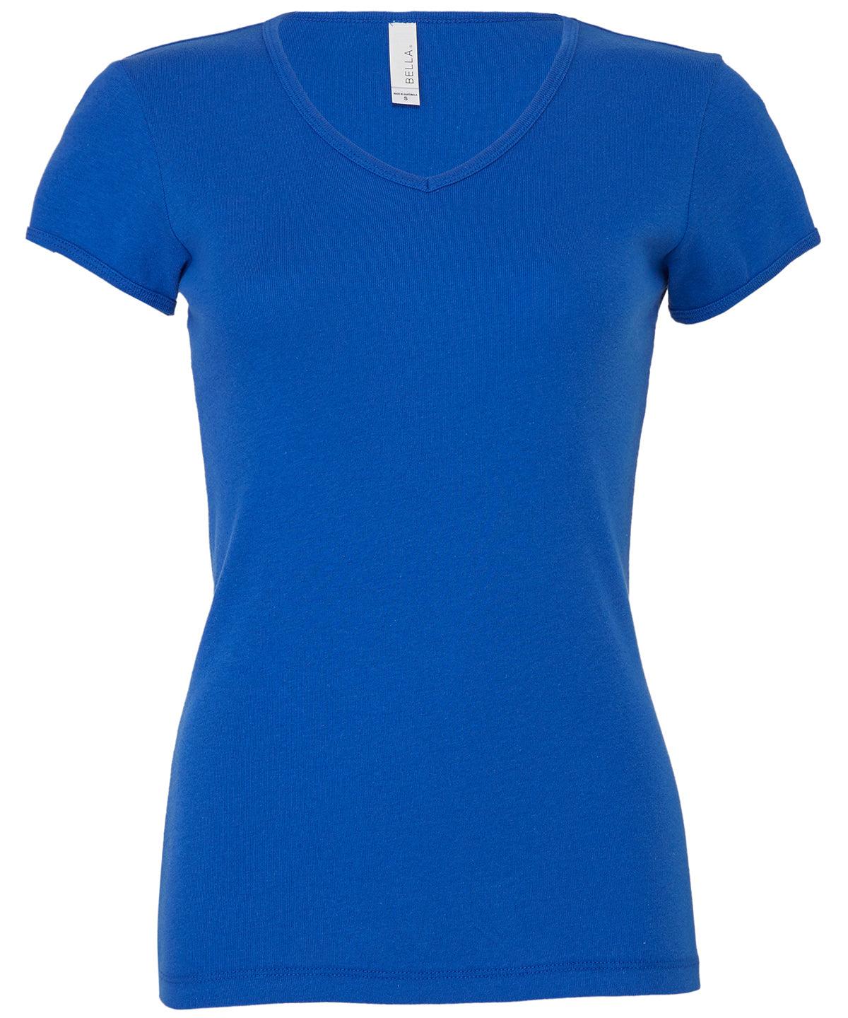 White - Baby rib short sleeve v-neck t-shirt T-Shirts Bella Canvas T-Shirts & Vests Schoolwear Centres