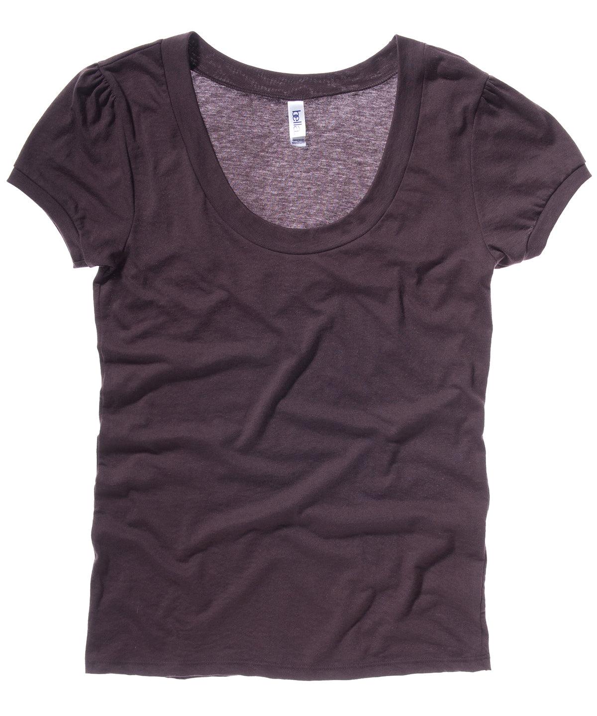 Chocolate - Vintage Jersey Scoop Neck T-shirt T-Shirts Bella Canvas Women's Fashion Schoolwear Centres