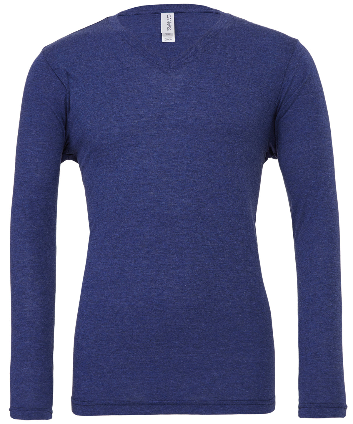 Unisex triblend long sleeve v-neck t-shirt