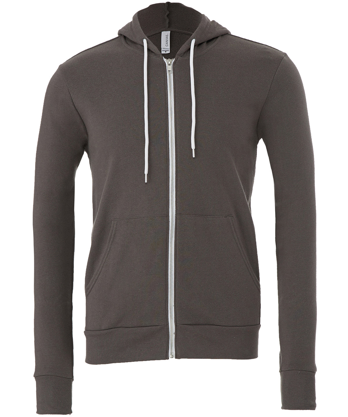 Unisex polycotton fleece full-zip hoodie