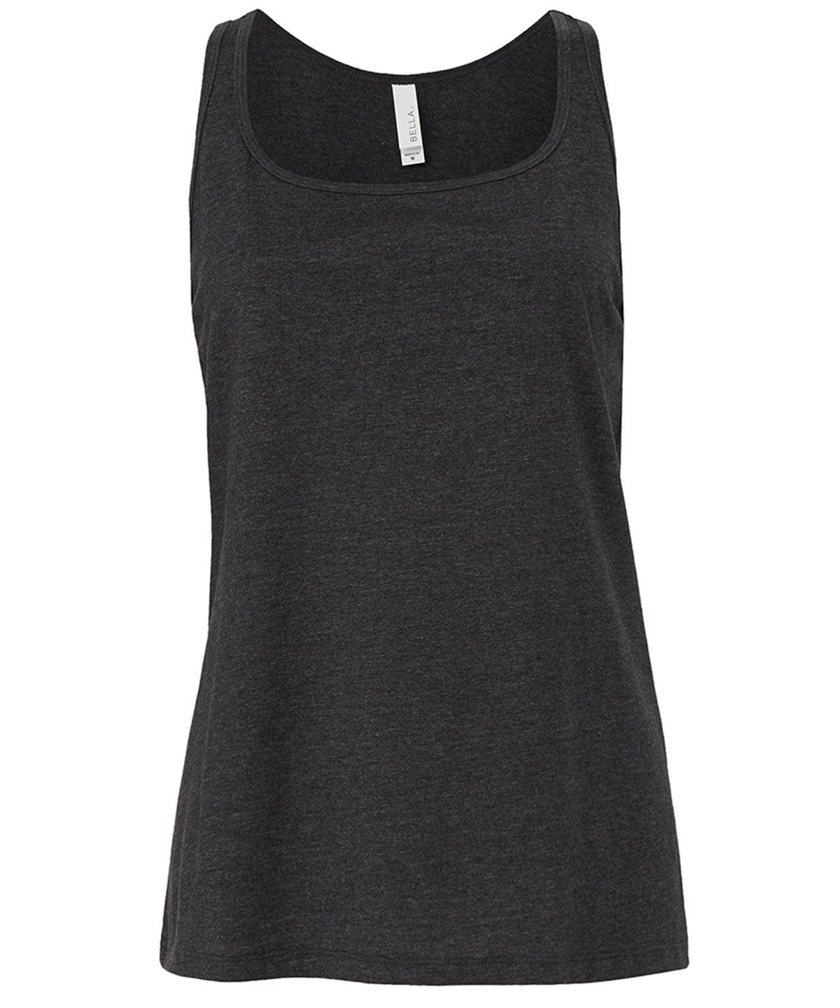 Dark Grey Heather - Women's relaxed Jersey tank top Vests Bella Canvas Rebrandable, T-Shirts & Vests, Women's Fashion Schoolwear Centres