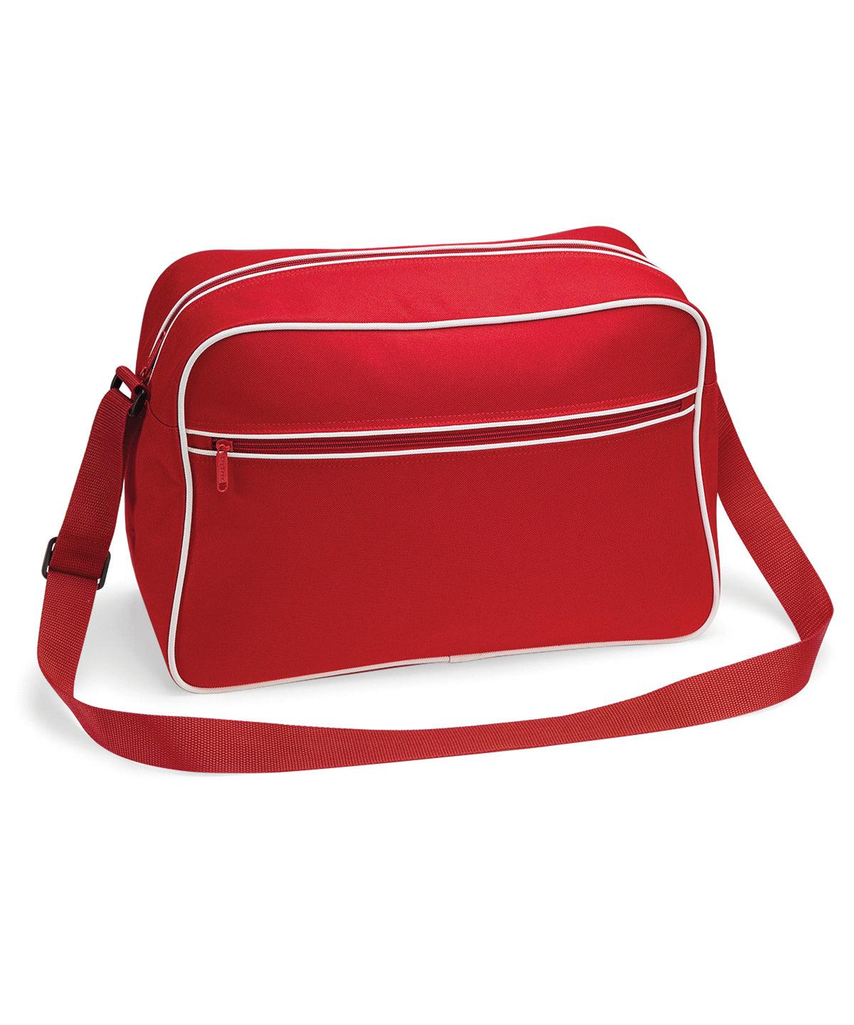 Classic Red/White - Retro shoulder bag Bags Bagbase Bags & Luggage, Rebrandable Schoolwear Centres