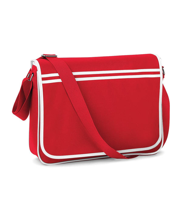 Classic Red/White - Retro messenger Bags Bagbase Bags & Luggage, Rebrandable Schoolwear Centres