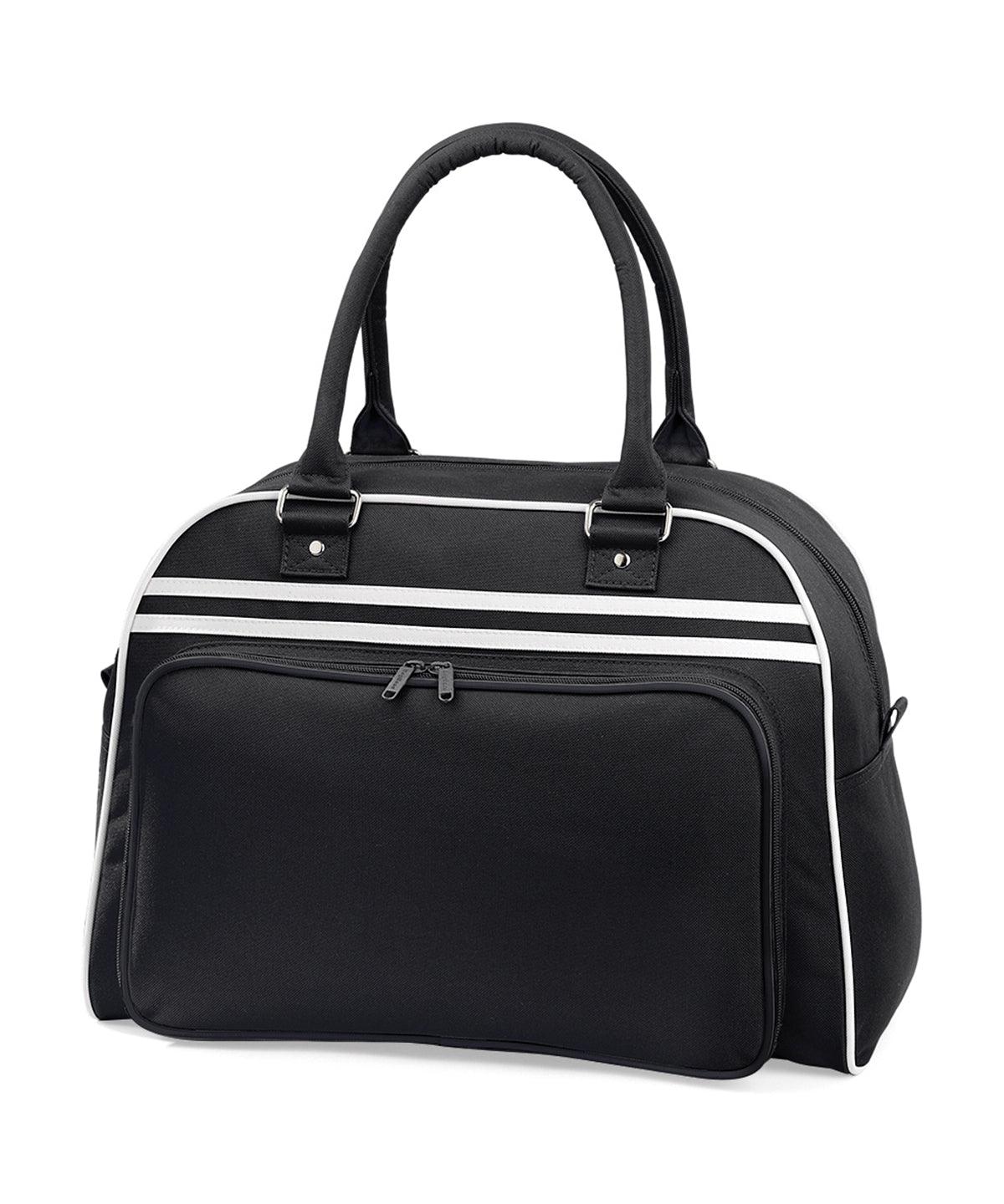 Black/White - Retro bowling bag Bags Bagbase Bags & Luggage, Rebrandable Schoolwear Centres