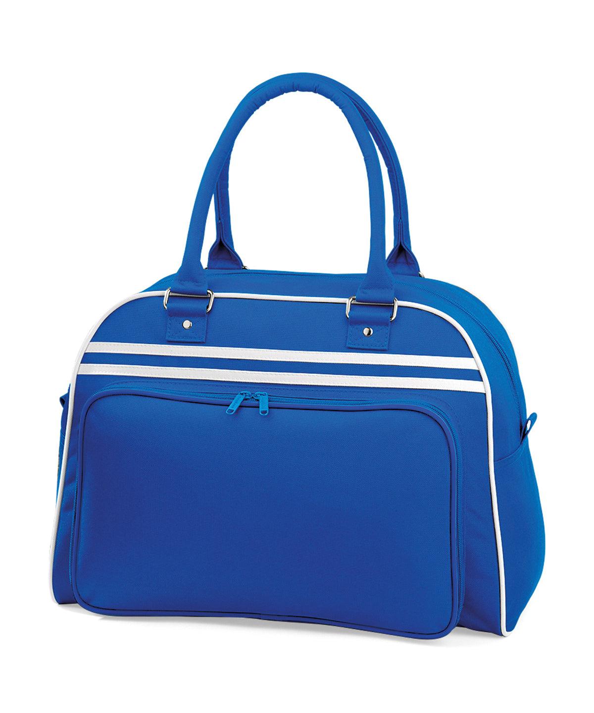 Bright Royal/White - Retro bowling bag Bags Bagbase Bags & Luggage, Rebrandable Schoolwear Centres