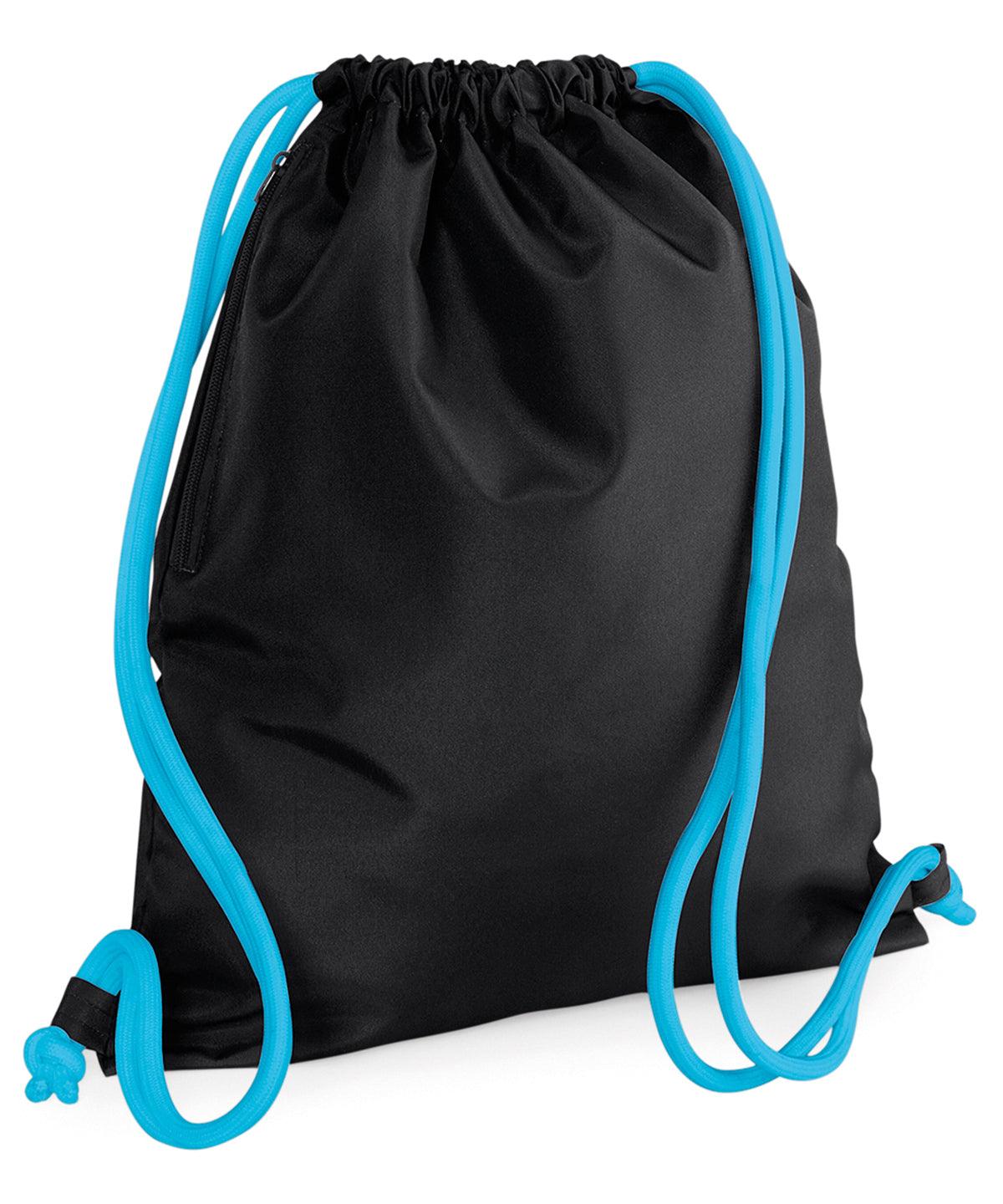 Black/Surf Blue - Icon gymsac Bags Bagbase Bags & Luggage, Rebrandable Schoolwear Centres