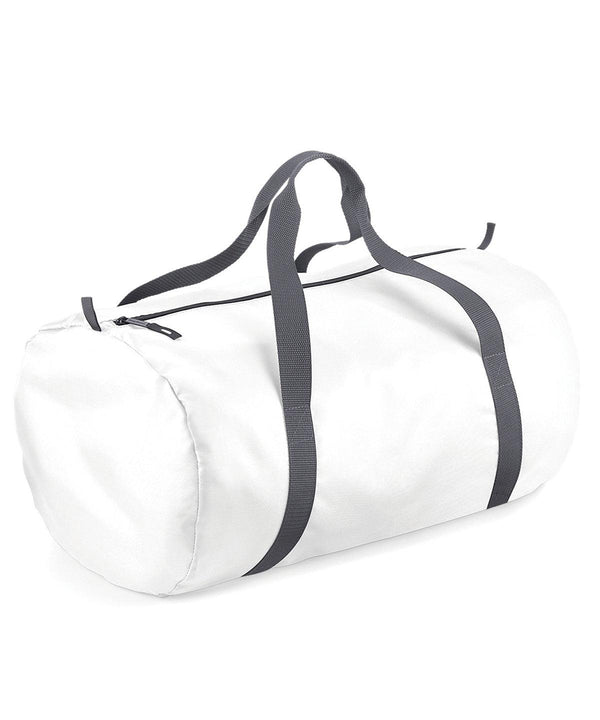 White - Packaway barrel bag Bags Bagbase Bags & Luggage, Rebrandable Schoolwear Centres