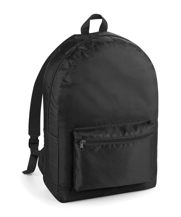 Black/Black - Packaway backpack Bags Bagbase Bags & Luggage, Rebrandable Schoolwear Centres
