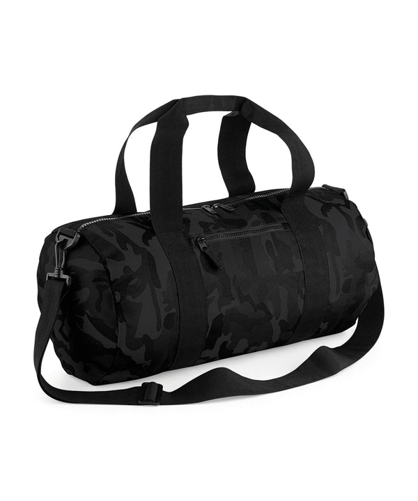 Midnight Camo - Camo barrel bag Bags Bagbase Bags & Luggage, Camo, Rebrandable Schoolwear Centres