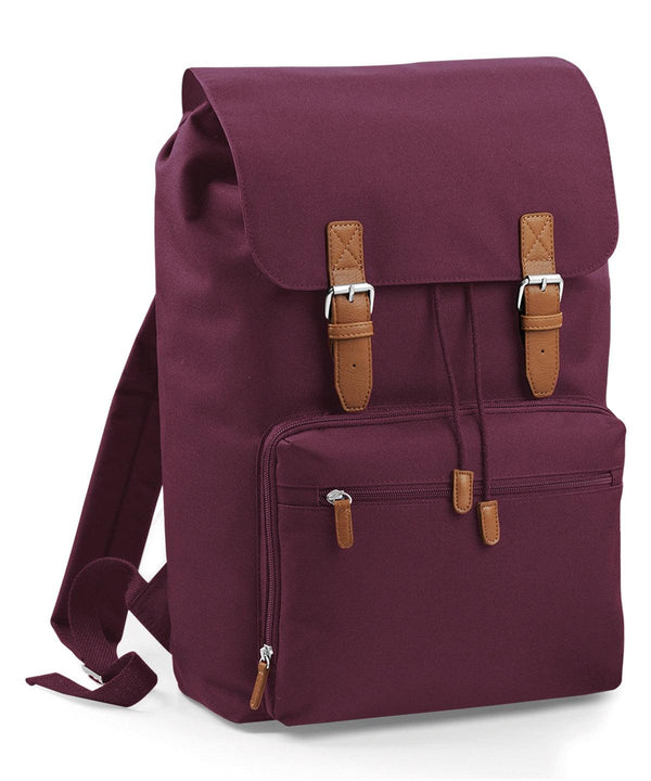 Burgundy - Vintage laptop backpack Bags Bagbase Bags & Luggage, Must Haves, Rebrandable Schoolwear Centres