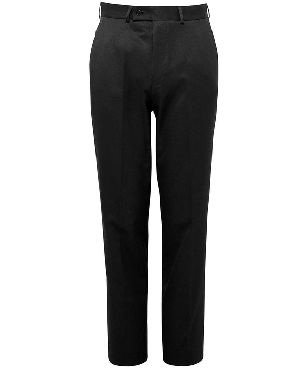 Black - Apollo flat front trousers Trousers Brook Taverner Aprons & Service, Raladeal - Recently Added, Tailoring, Trousers & Shorts, Workwear Schoolwear Centres